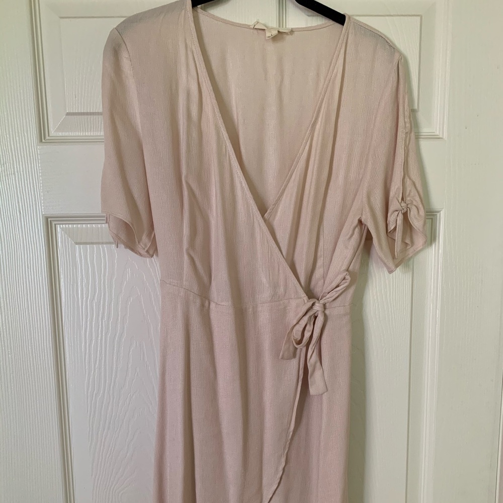 Blush tie dress